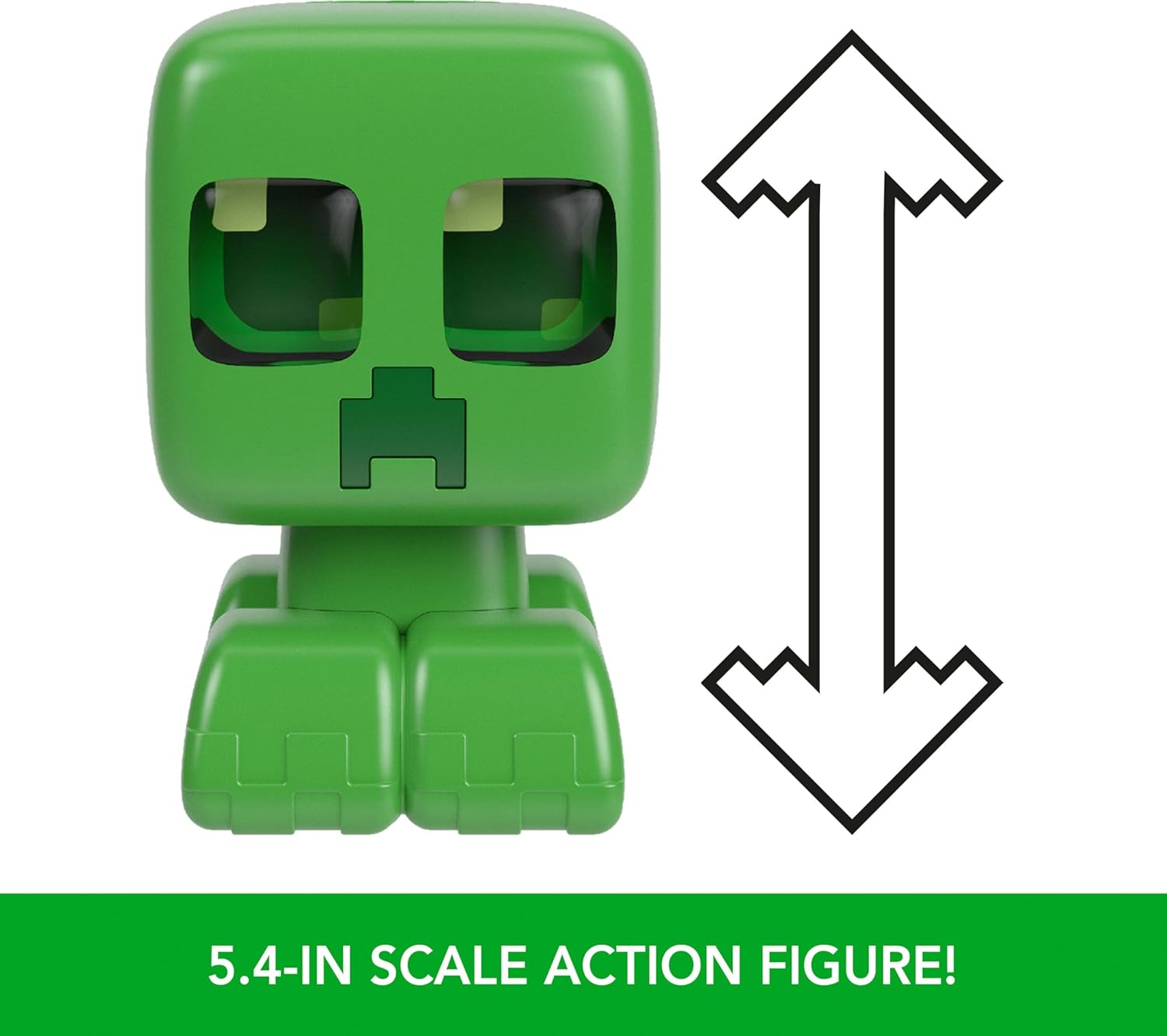 Mattel Minecraft My Pet Creeper Interactive Toy with Lights, Sounds & Exploding Action, 5.5-inch Button-Activated Figure, JGX49