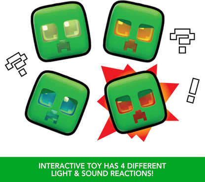 Mattel Minecraft My Pet Creeper Interactive Toy with Lights, Sounds & Exploding Action, 5.5-inch Button-Activated Figure, JGX49