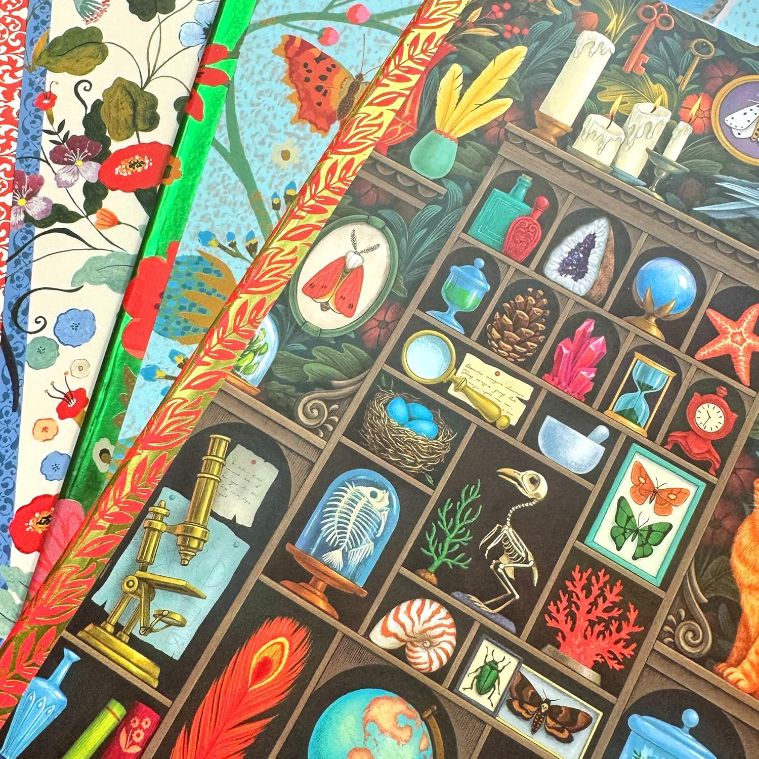 eeBoo Piece & Love: Luxe Journal - Alchemist's Cabinet – 112pg Gilded Notebook, Illustrated Hardcover, Dotted & Lined Paper, 8 x 5.87, Foil Detailing