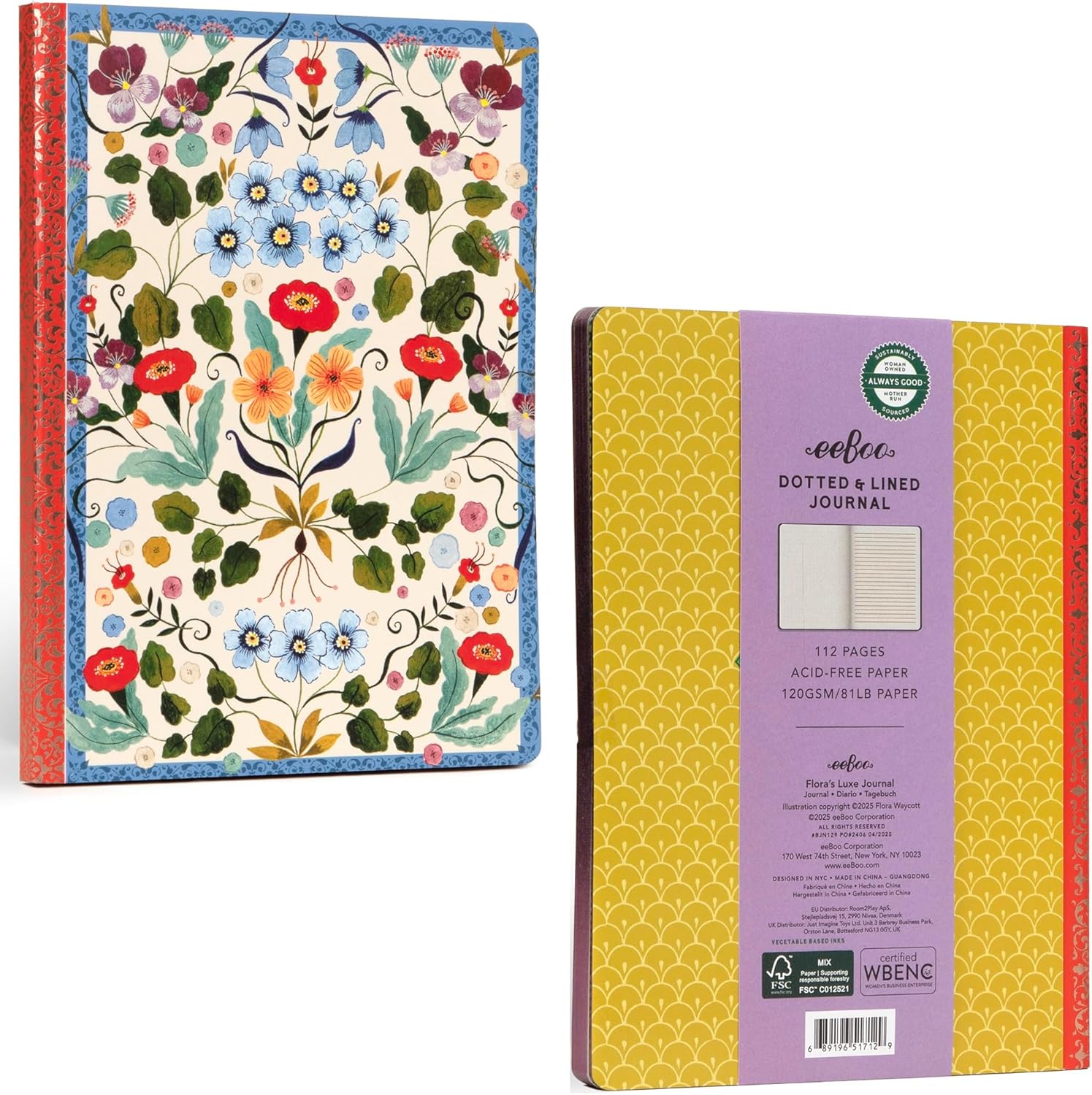 Eeboo - Journal - Flora`S Luxe (Ebjn129)