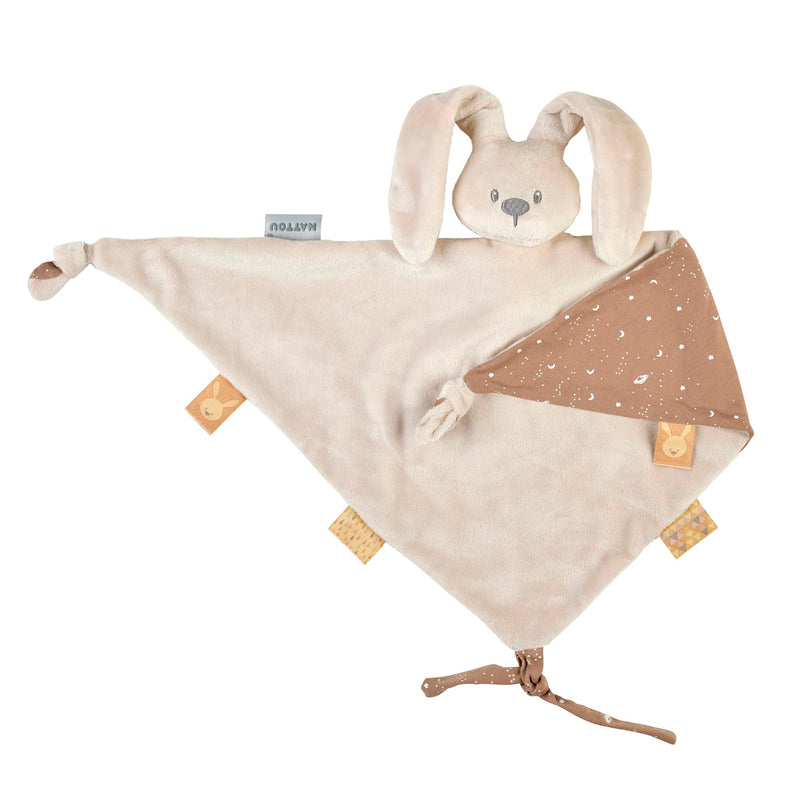 Nattou Lapidou Grote knuffeldoek haas, zand, maxi