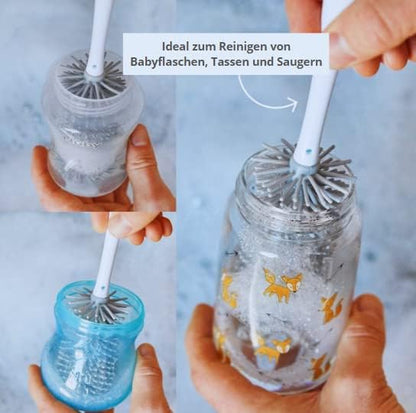 Nuby - Silicone Bottle Brush With Stand - 12 Inches
