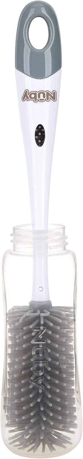 Nuby - Silicone Bottle Brush With Stand - 12 Inches