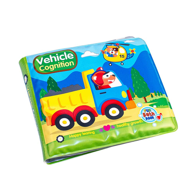 Magni 5517 Machines Whistle Bath Book for Toddlers, Multi-Colour