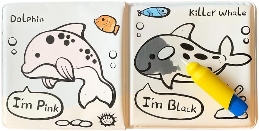 Magni 5729 Sea Creatures Colour Action Bath Book, Multi-Colour