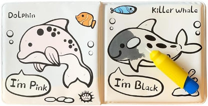 Magni 5729 Sea Creatures Colour Action Bath Book, Multi-Colour