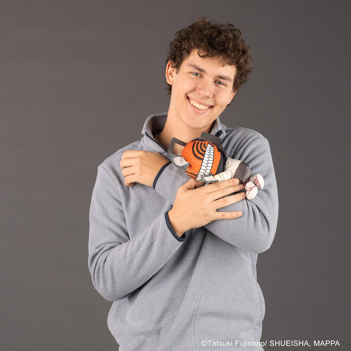 Club Mocchi Mocchi Suya Suya Chainsaw Man Denji Plush, 8 Inch Soft Collectible Anime Figure, Official Sleepy Devil Character, Squeezable Pillow Toy, Gift for Manga Fans, Age 16 and Up