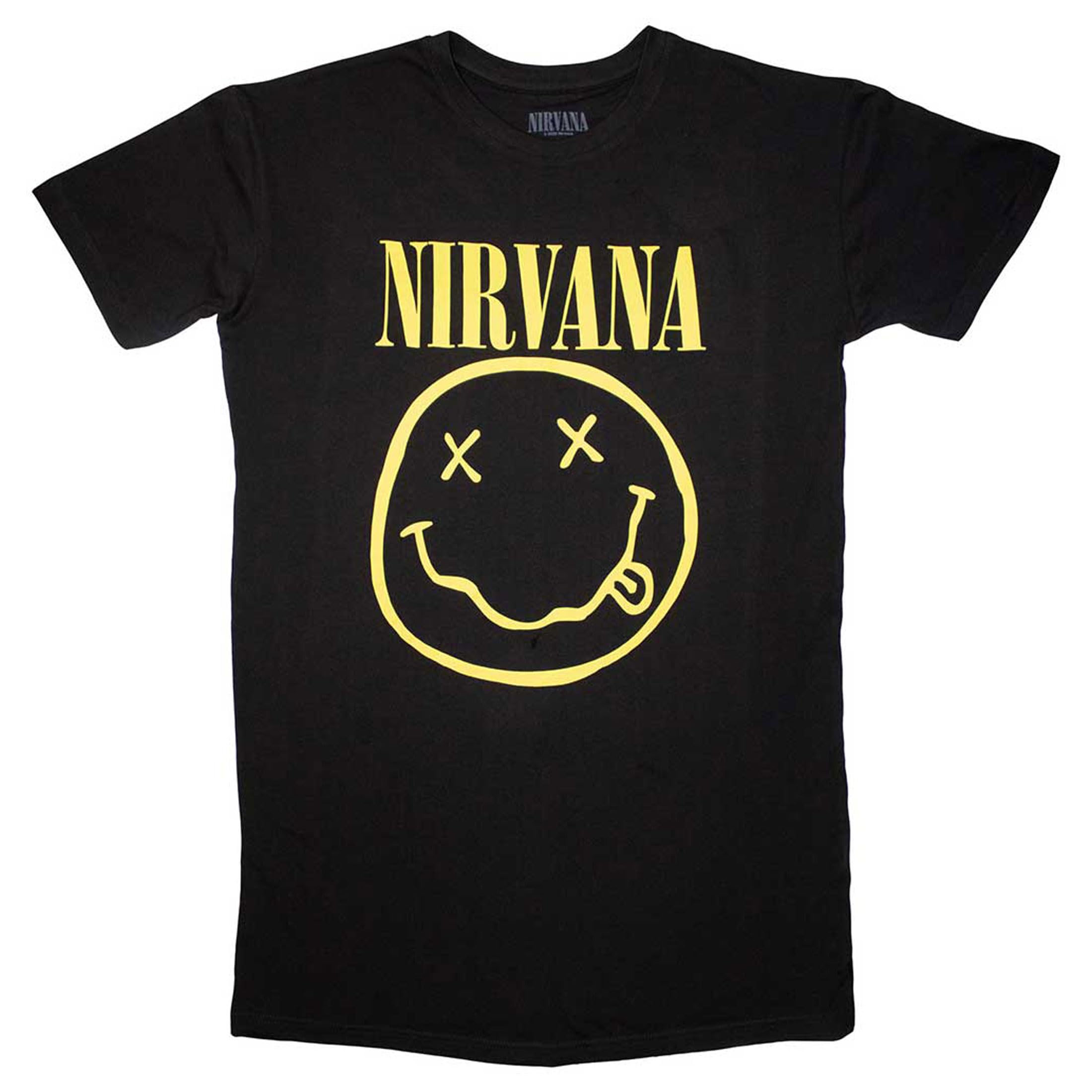T-Shirt Dress # X-Large Ladies Black # Yellow Happy Face