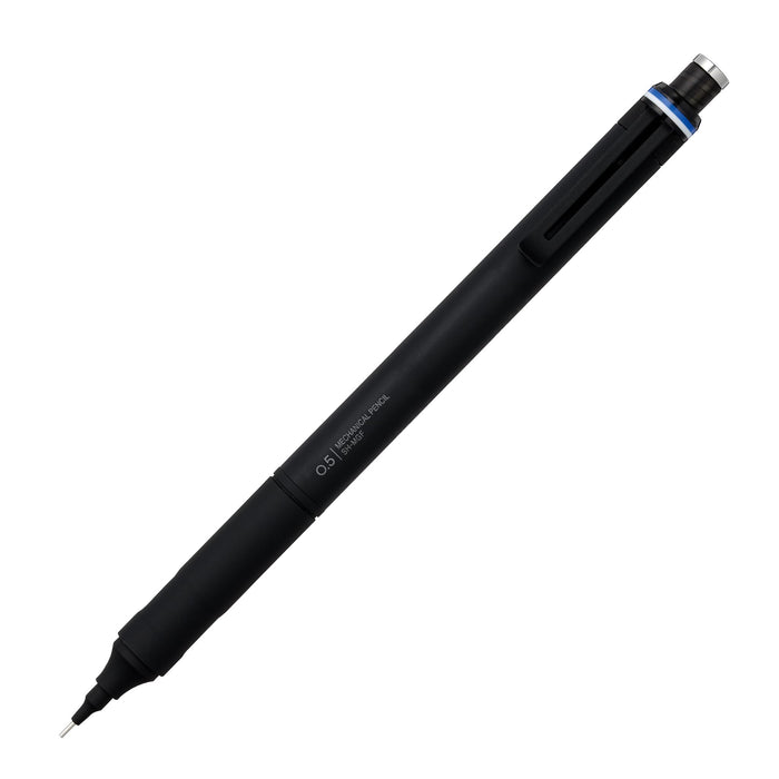 Tombow MONO Graph Fine Mechanical Pencil, Black, Line Width 0.5 mm, HB, Integrated Eraser, Refillable, Soft-Touch Metal Handle