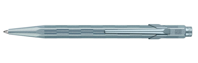 Caran d'Ache 849 Alpine Frost Blue Ballpoint Pen - Hexagonal Aluminium, Goliath Medium Refill, Frost-Inspired Edition, Premium Gift Packaging, Swiss Made