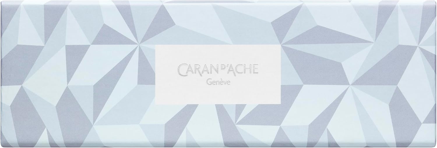 Caran d'Ache 849 Alpine Frost Blue Lead Holder - Hexagonal Aluminium, HB Lead 0.5 mm, Iridescent Glacier Blue, Premium Gift Box, Swiss Made