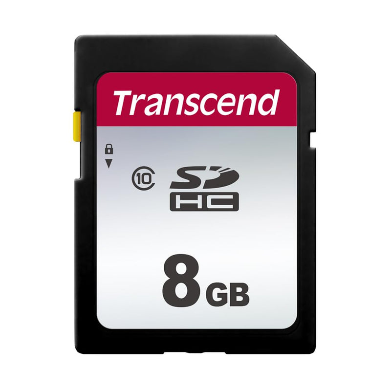 Transcend Scheda di memoria SDXC ad alta velocità da 8 GB (per fotocamere digitali, foto e video, autoradio) Classe 10, UHS-I U3, Video Speed Class V30 per 4K Ultra HD - TS8GSDC300S
