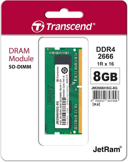 Transcend JM2666HSG-8G 8GB DDR4 2666MHz SO-DIMM 1Rx16 1.2V