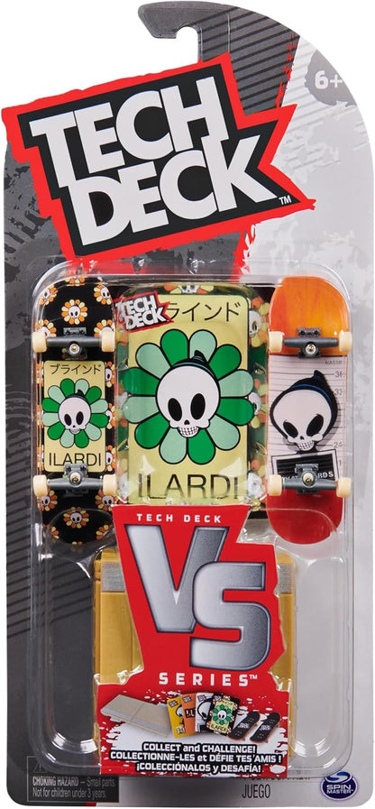 Tech Deck, Plan B Skateboards, Serie Versus, Confezione da 2 Fingerboard da Collezione e Set di Ostacoli, Miniskate, Giocattoli per Bambini, 6+ Anni (Il Modello può Variare