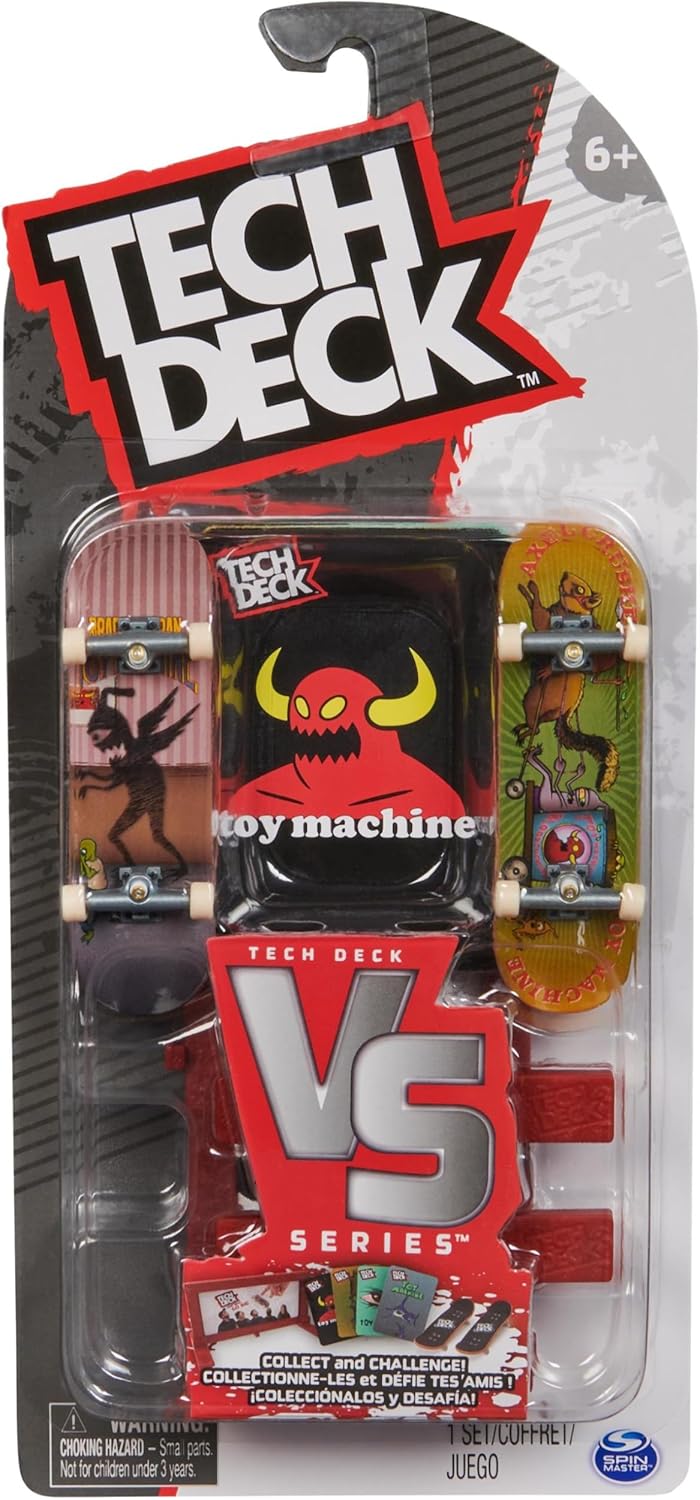 Tech Deck, Plan B Skateboards, Serie Versus, Confezione da 2 Fingerboard da Collezione e Set di Ostacoli, Miniskate, Giocattoli per Bambini, 6+ Anni (Il Modello può Variare