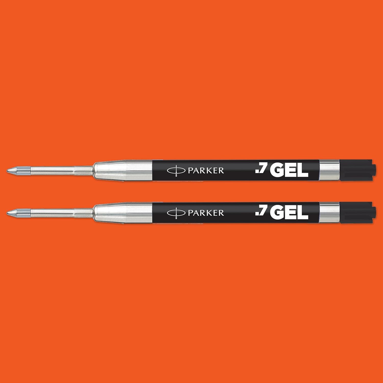 PARKER Jotter Originals ricariche di inchiostro gel, Ricariche di inchiostro gel nero, punta media (0,7 mm), 2 pezzi