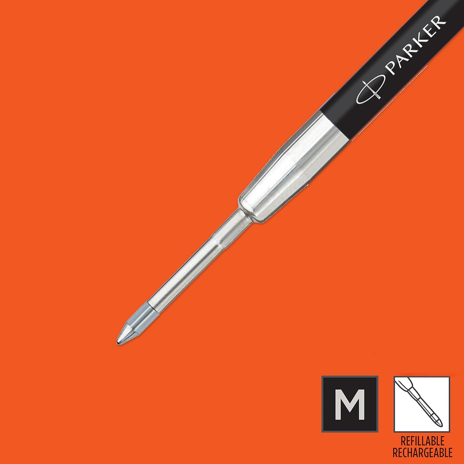 PARKER Jotter Originals ricariche di inchiostro gel, Ricariche di inchiostro gel nero, punta media (0,7 mm), 2 pezzi