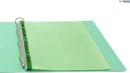 Favorit Buste Perforate, Lucide, Alto Spessore, 22 x 30 cm, 25 Pezzi, Trasparenti color Verde pastello con Banda Colorata in Tinta