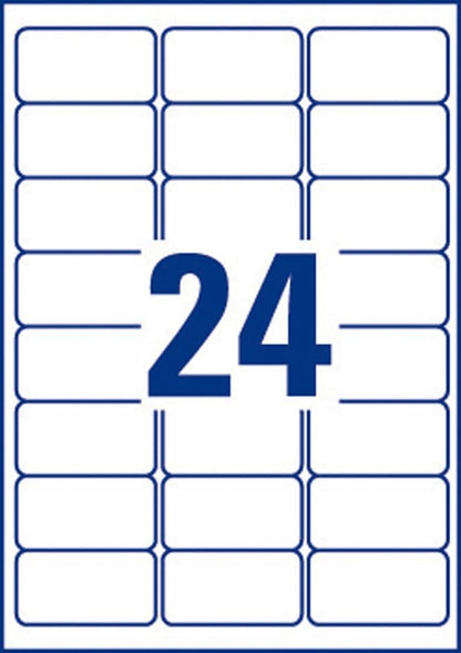 Avery Italia J4773-10- Set di Etichette per Identificare Cavi ElettriciBianco, 63.5 x 33.9, 240 Pezzi