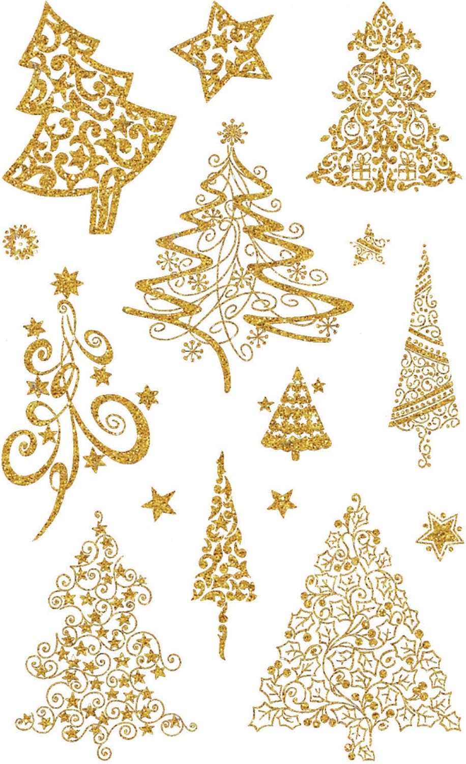 Avery Italia Zweckform 52273 Adesivi natalizi, a forma di albero di Natale, 30 pz