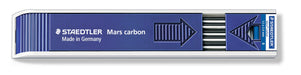 Staedtler 200-B Astuccio con 12 Mine Mars in Carbone, 2 mm, grigio