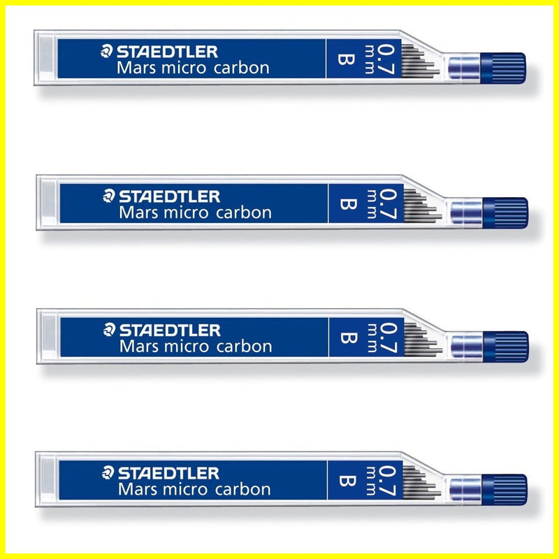 STAEDTLER Mars Micro Carbon 250 0,7 mm – B – ricariche per matita – 4 tubi/confezioni (48 cavi) – B