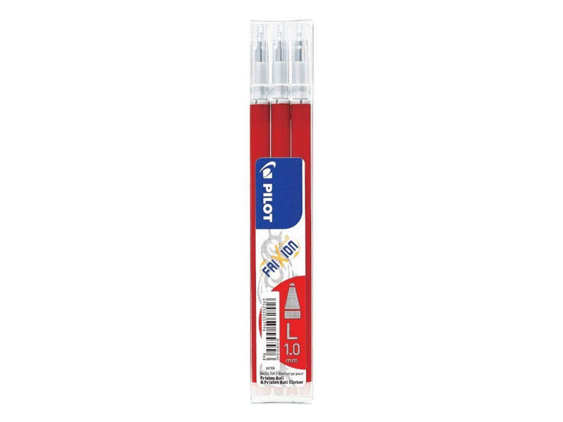 Set 3 refill sfera FRIXIONball CLICKER 1.0mm rosso Pilot