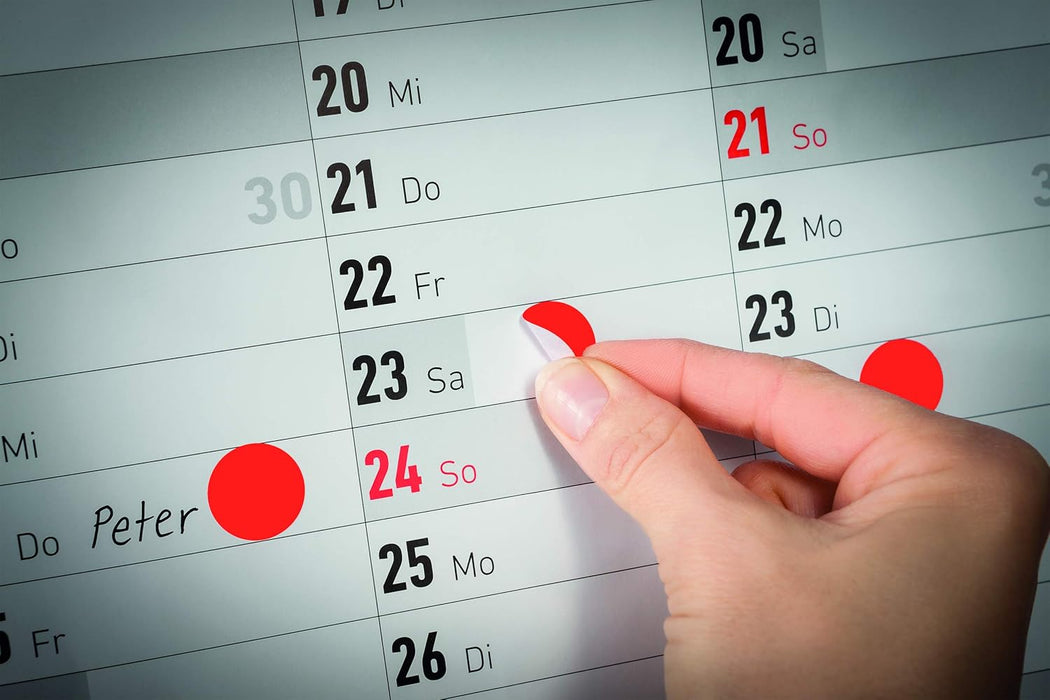 Avery Italia PSA08R Etichette Adesive Rotonde, A6, Rosso