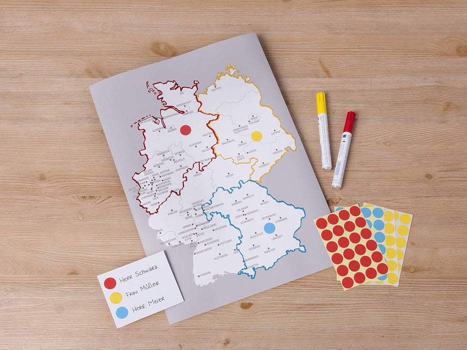 Avery Italia PSA15R Etichette Adesive Rotonde, A6, Rosso