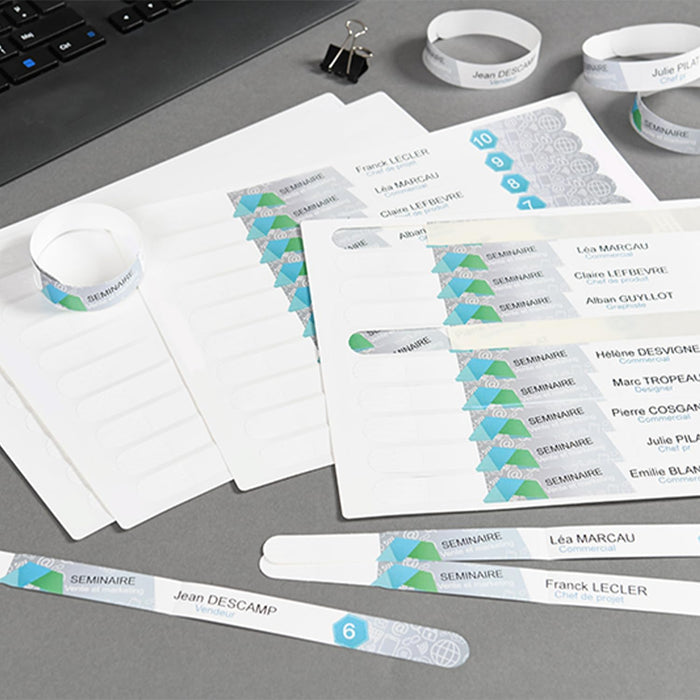 Avery Italia L4000-5 Braccialetti identificativi bianchi ultra resistenti 265x18mm, Laser, confezione 5ff