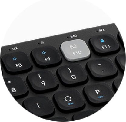 Kensington Mini Tastiera Compatta Wireless via Bluetooth o USB 3.0, Layout Italiano QWERTY, Multi Device e Dual Wireless, Compatibile con Windows, Mac, iOS e Chrome OS, K75502IT