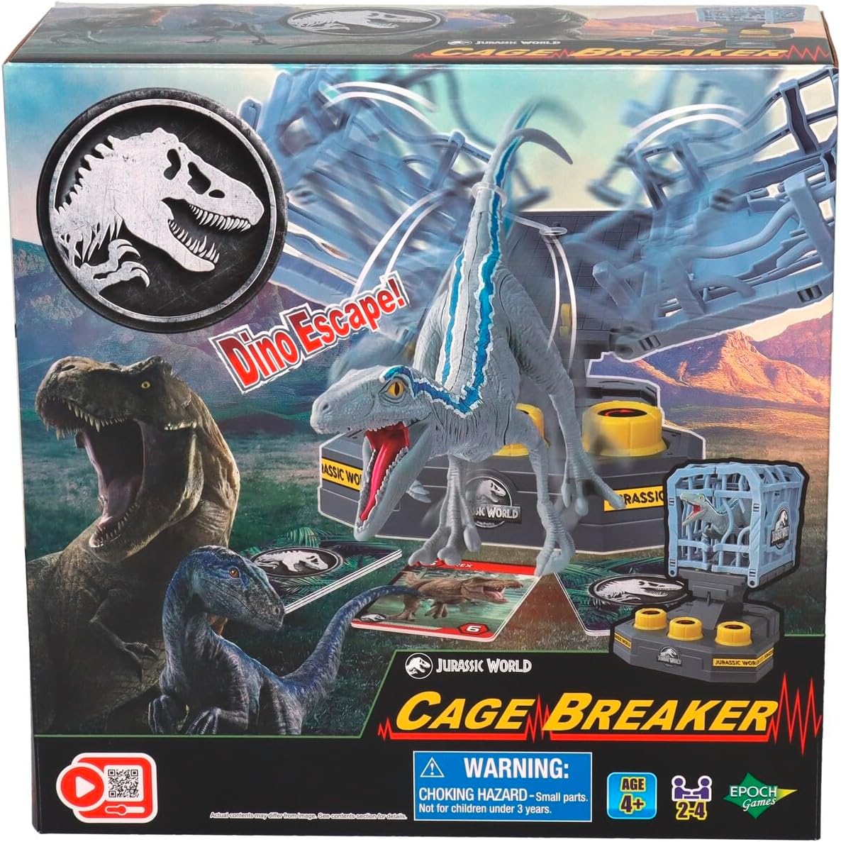 Jurassic World Cage Breaker Action Game - Epoch Games 7523