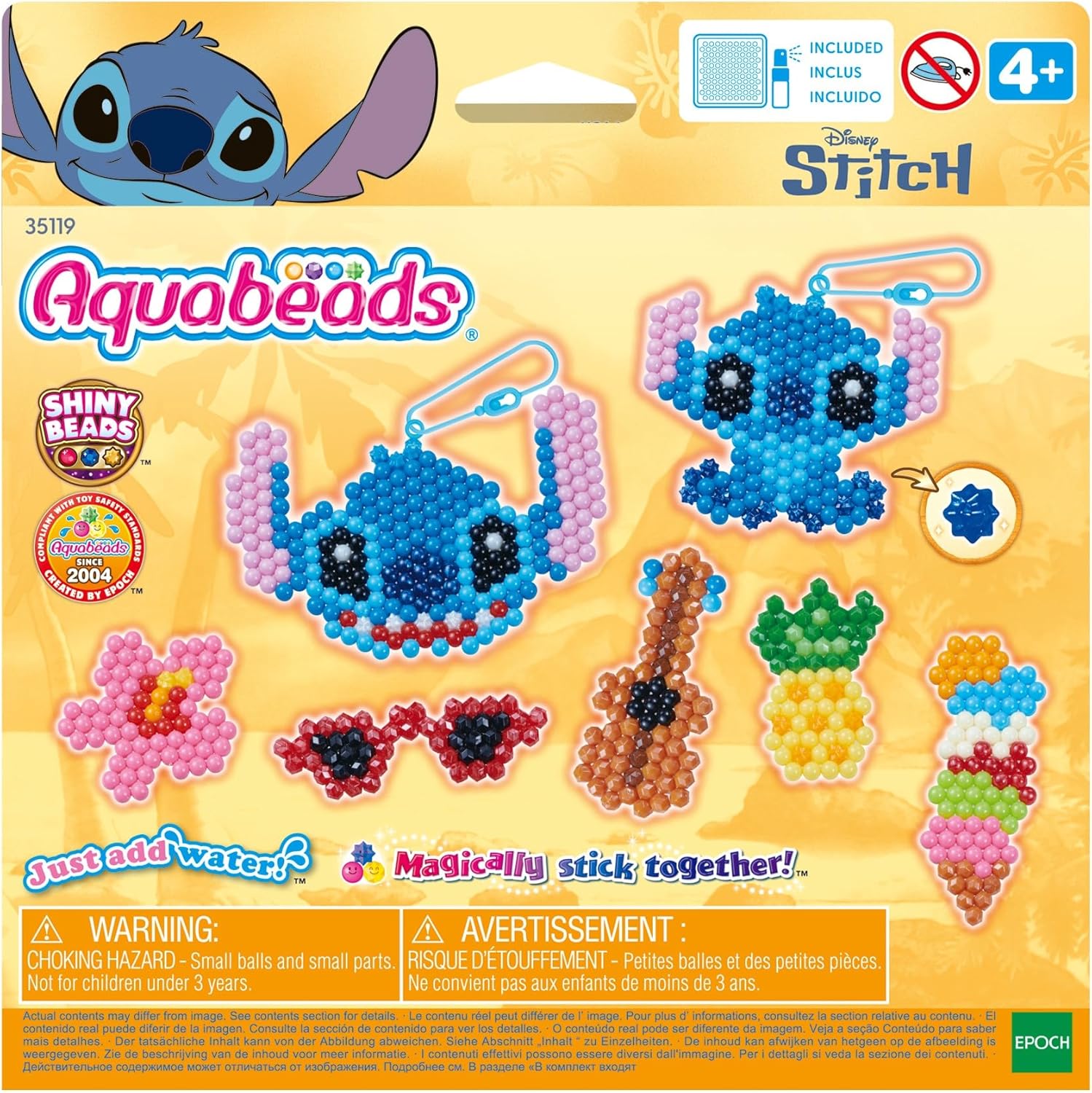 Aquabeads - 35119 Stitch Keychain Craft Kit - Arts & Crafts Bead Activity Toy