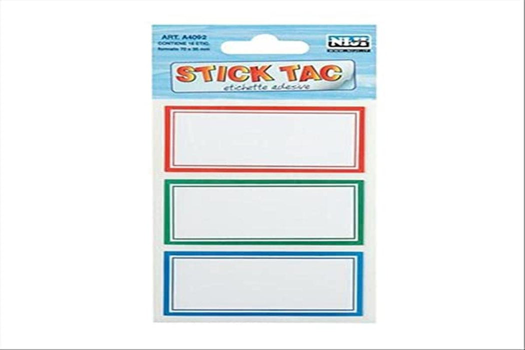 Niji conf. 18 Etichetta con bordo afilo busta 70x35 mm A4092