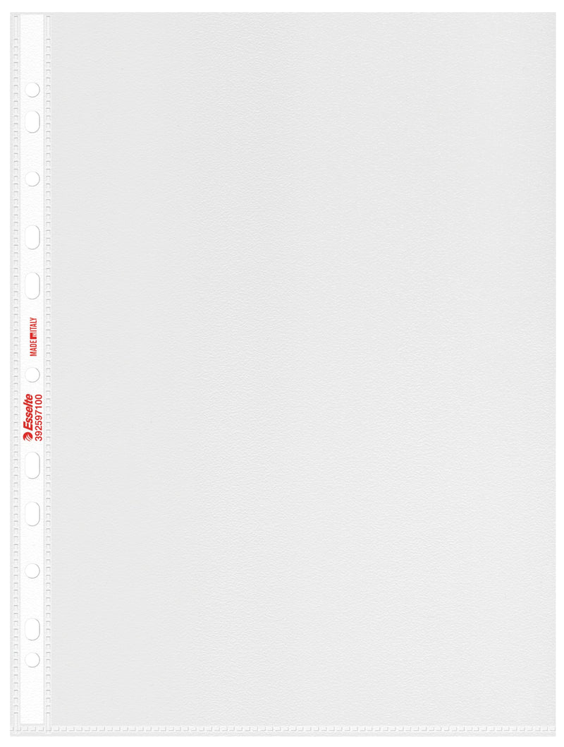 Esselte Buste Perforate Office, in PPL Antiriflesso, per Archiviare e Conservare Documenti in Formato 22x30 cm, Confezione da 25 Buste, 392597100