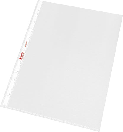 Esselte Buste Perforate Office, in PPL Antiriflesso, per Archiviare e Conservare Documenti in Formato 22x30 cm, Confezione da 25 Buste, 392597100