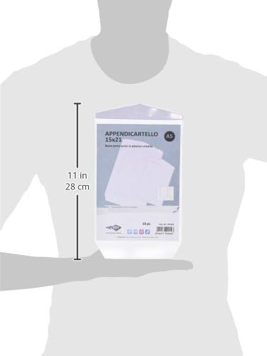 Sei Rota 471521 Porta Avvisi a Busta con Foro, 15 x 21 cm, 10 Pezzi