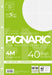 Pigna 02194594M, Ricambio con Banda Rinforzata, Rigatura 4M, quadretti 4 mm per 4° e 5° elementare medie e superiori, Carta 80g/mq, Pacco da 40 Fogli