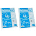Pigna 02194595M, Ricambio con Banda Rinforzata, Rigatura 5M, quadretti 5 mm per medie e superiori, Carta 80g/mq, Pacco da 80 Fogli