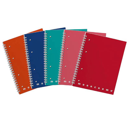 Pigna Quaderni Maxi Spiralati Monocromo, interno 4M, quadretti 4 mm., 4 fori e microperforazioni, Carta 80 g, Formato A4 22X29,7 cm. 5