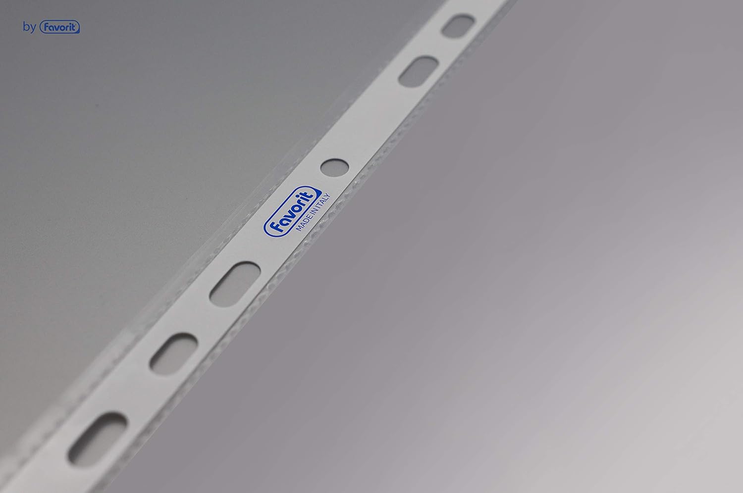 Favorit Buste Perforate, Buccia d'Arancia, Spessore Basso, 22 x 30 cm, 25 Pezzi + 1 Omaggio, Trasparenti