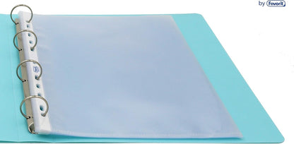 Favorit 100460055 Buste Foratura Universale, Formato Interno 22 x 30 cm, Finitura Buccia d'Arancia, Possono Contenere Molti Fogli A4, per Scuola Ufficio Casa, Confezione da 200 Pezzi, Trasparenti