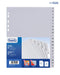 Favorit 400006691 - Divisori a Foratura Universale per Raccoglitori ad Anelli con 20 Tacche Alfabetiche Grigie A-Z, 22 x 30 cm, Bianco