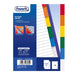 Favorit 100500802 Divisori con Foratura Universale per Raccoglitori ad Anelli con 6 Tacche Neutre Colorate, Formato Interno A5, in Polipropilene (Materia Plastica Atossica