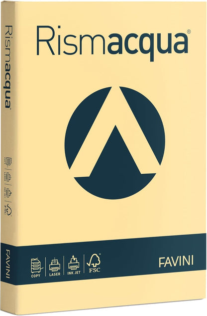 Favini A65R204 Cartoncino Colorato Rismacqua, 200 Pezzi