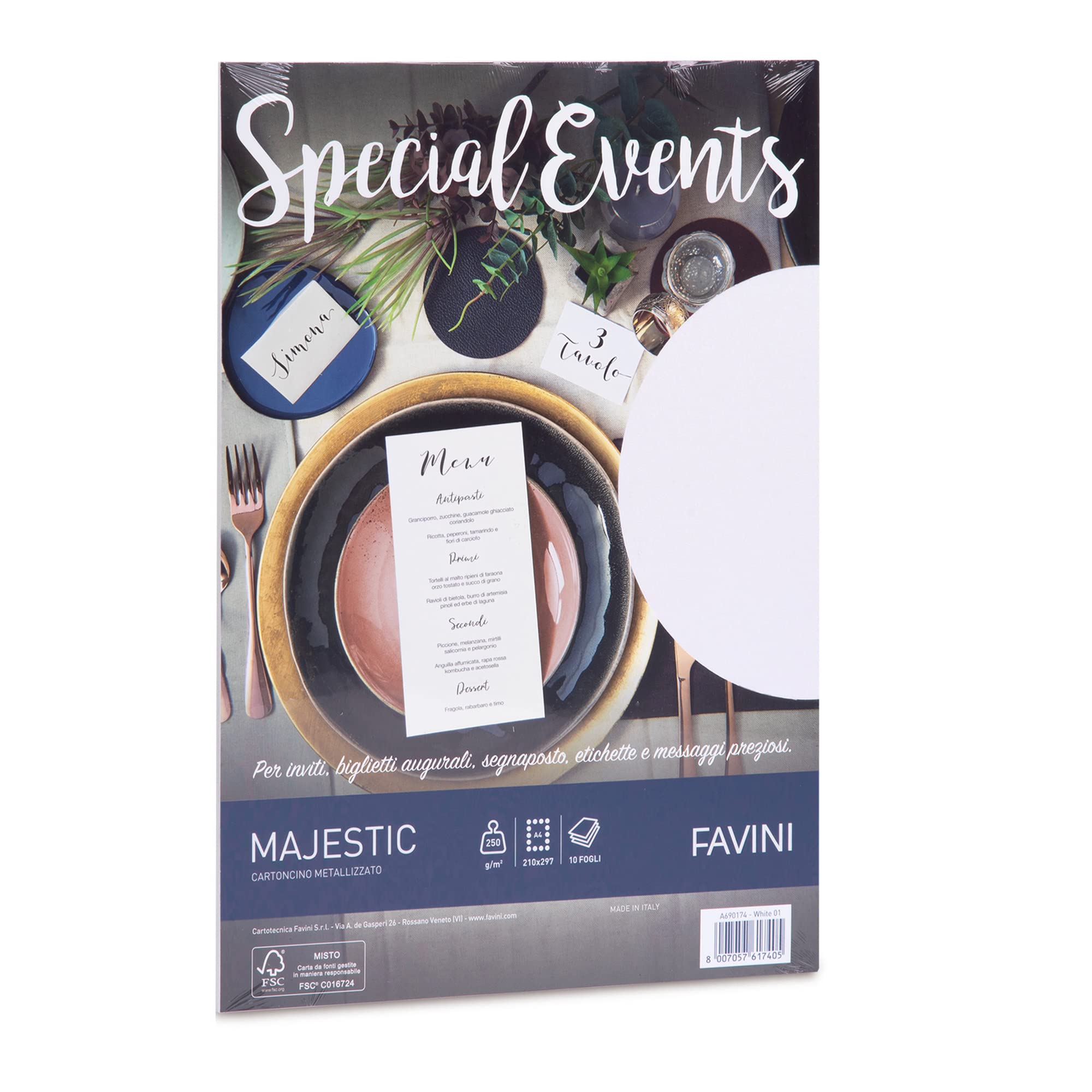 Favini Special Events cartone 250 g/m² 10 fogli