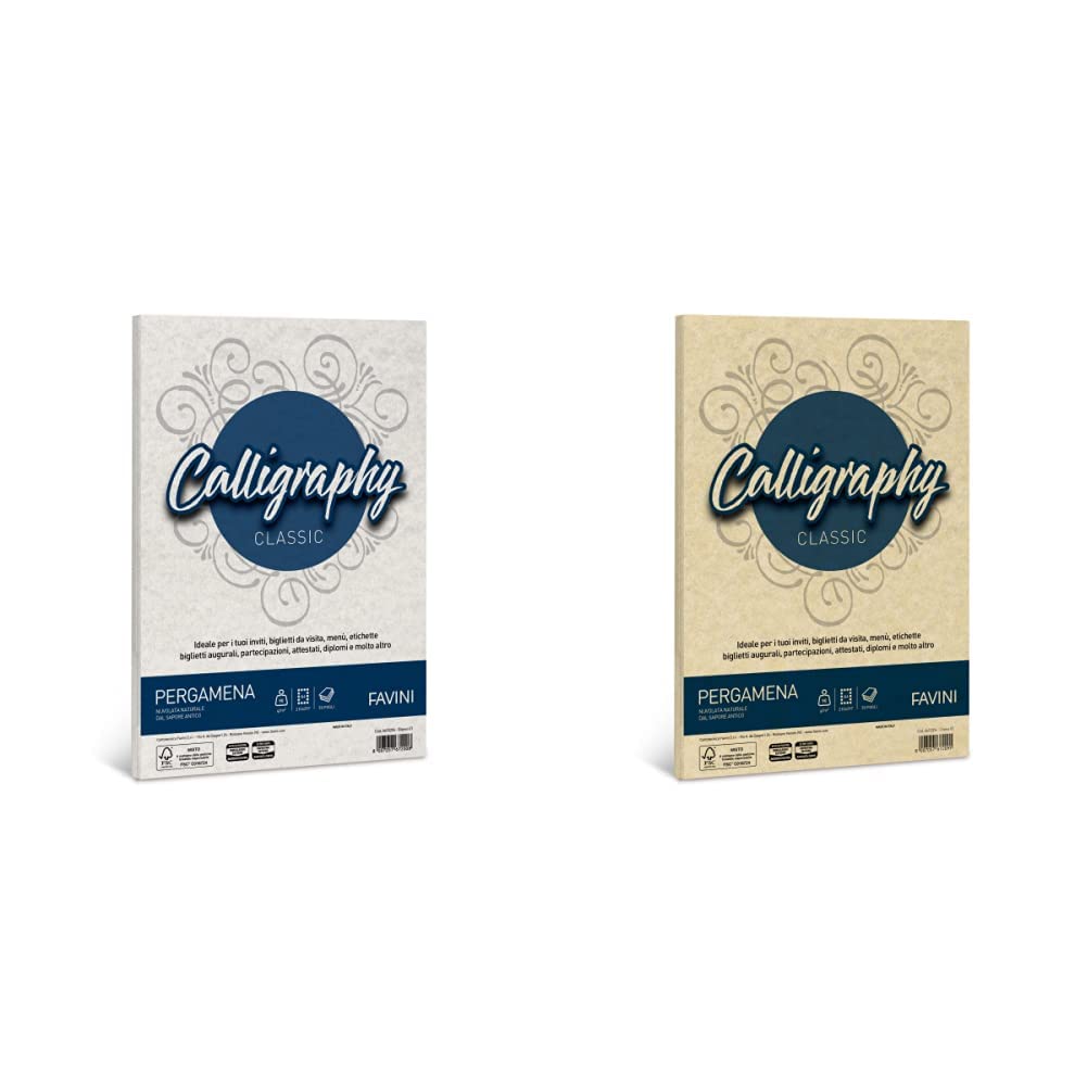 Favini CF50 FOGLI PERGAMENA A4 90G BIANCO Carta & 867197 Pergamena Liscio, 50 Pezzi