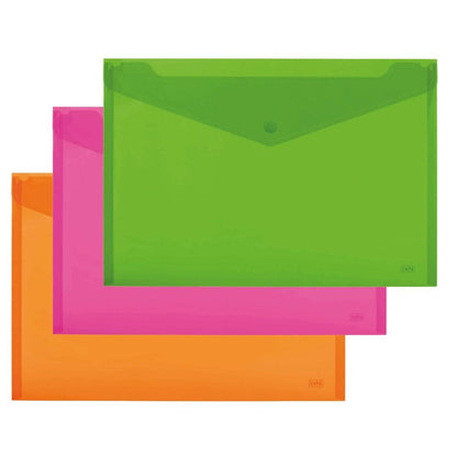 Cf5 Cartellinee A4 Fluo C/Bottone