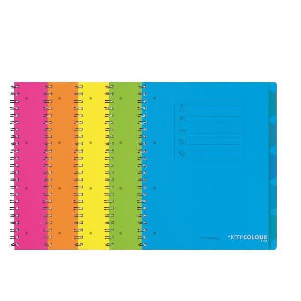 Attrezzatura scolastica marca ORNA modello CF5 QUADERNO SPIRALATO FLUOA5 120FG