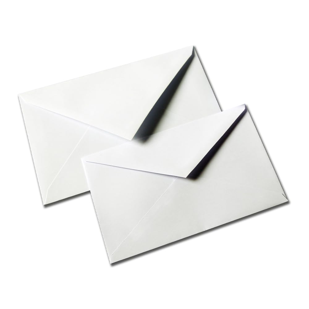 Blasetti Busta per Partecipazione - Campidoglio buste per spedizione lettere, auguri o inviti, Confezione 500 pezzi, Colore Bianco, Formato 75x112 mm, Lembo a punta gommato